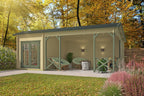Blokhut - Tuinhuis Kukka | 40 mm | vuren groen geïmpregneerd
