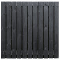 Tuinscherm Dresden, zwart gespoten vuren, RVS-geschroefd, 23-planks (21+2) 180 x 180 cm