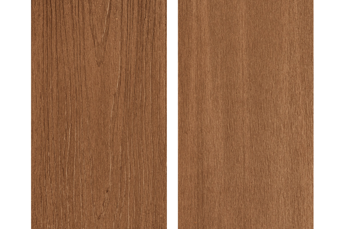PuraShield composiet vlonderplank 2,3 x 21,0 x 300 cm, teak, semi-massief, fijne houtnerf, clip systeem