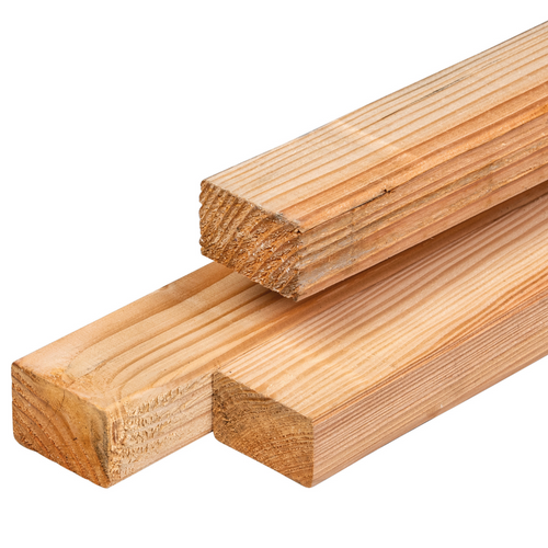 Douglas regel 4,0 x 6,0 x 250 cm, gedroogd, geschaafd, 4 ronde hoeken