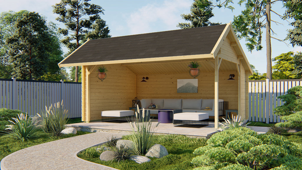 Blokhut - Tuinhuis Thüringen | 44 mm | vuren onbehandeld