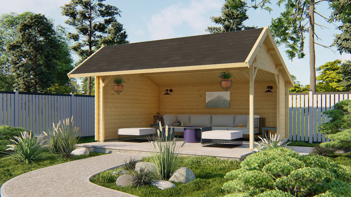 Blokhut - Tuinhuis Thüringen | 44 mm | vuren onbehandeld