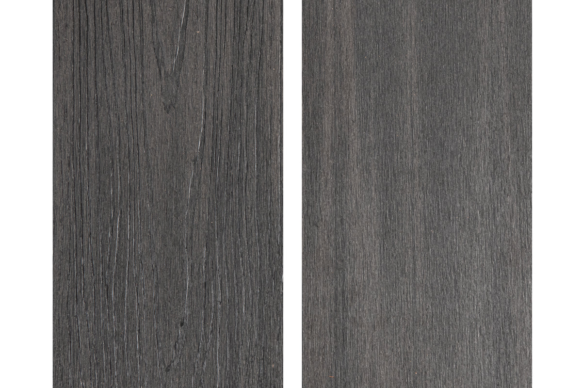 PuraShield composiet vlonderplank 2,3 x 13,8 x 400 cm, dark grey, massief, fijne houtnerf, clip systeem