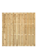 Tuinscherm Ermelo, groen geïmpregneerd grenen, geniet, 23-planks (19+4) 180 x 180 cm