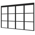 Complete set steellook glaswand zwart 397,2 x 224 cm
