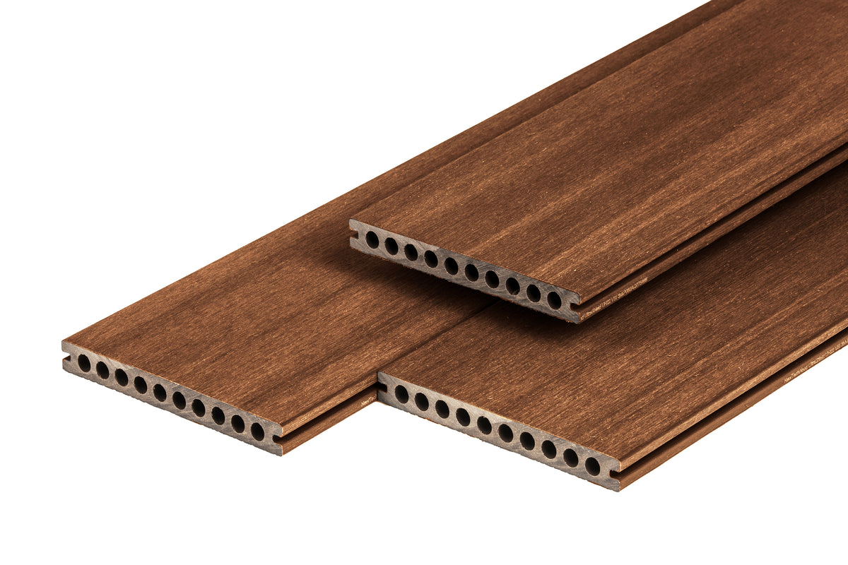 PuraShield composiet vlonderplank 2,3 x 21,0 x 400 cm, ipé, semi-massief, fijne houtnerf, clip systeem