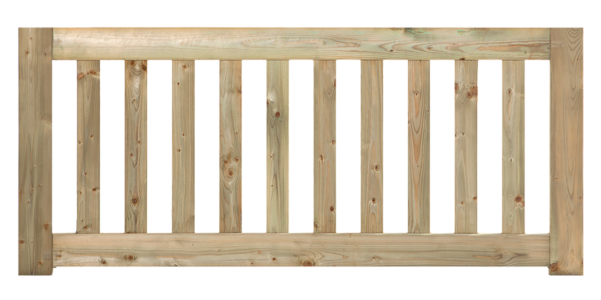 Tuinhek grenen groen geïmpregneerd Modern de Luxe 60 x 180 cm