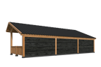 Bergen XL, Type 8 Douglas Gedroogd Potdekselplank zwart