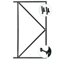 IJzeren deurframe 155x100cm zwart