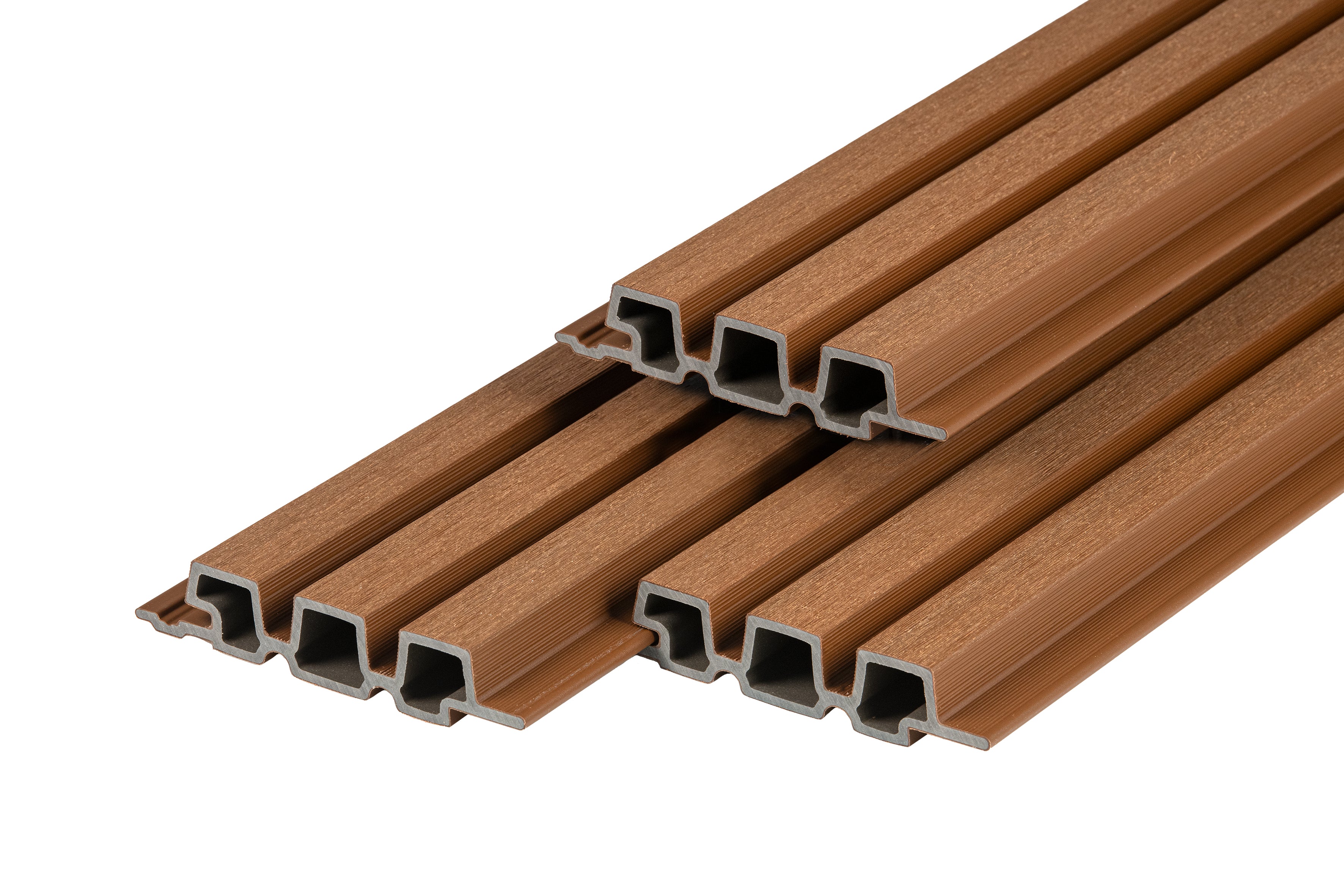 PuraTech 30 composiet triple profiel 3,3 x 17,0 x 290 cm, teak, fijne houtnerf