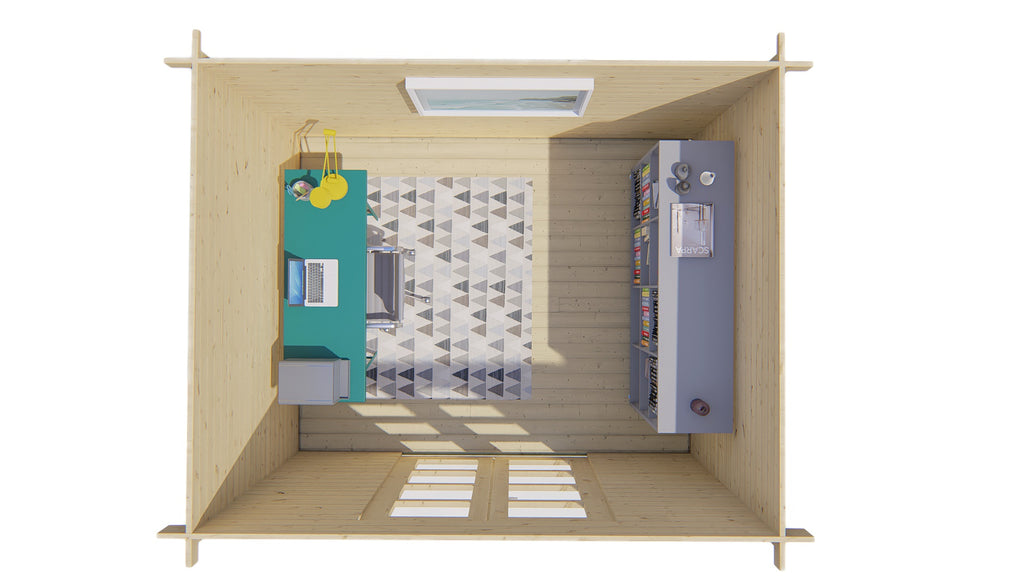 Blokhut - Tuinhuis Hypermodern | 28 mm | vuren Red Class Wood geïmpregneerd