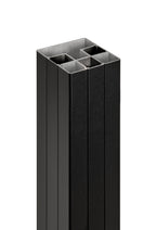 PuraFence aluminium paal incl. paalkap 7,5 x 7,5 x 250 cm, zwart