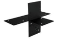 Pergola hoekverbinding met verlenging voor 9 x 9 cm balken met bevestigingsmateriaal, zwart gepoedercoat, incl. bevestigingsset