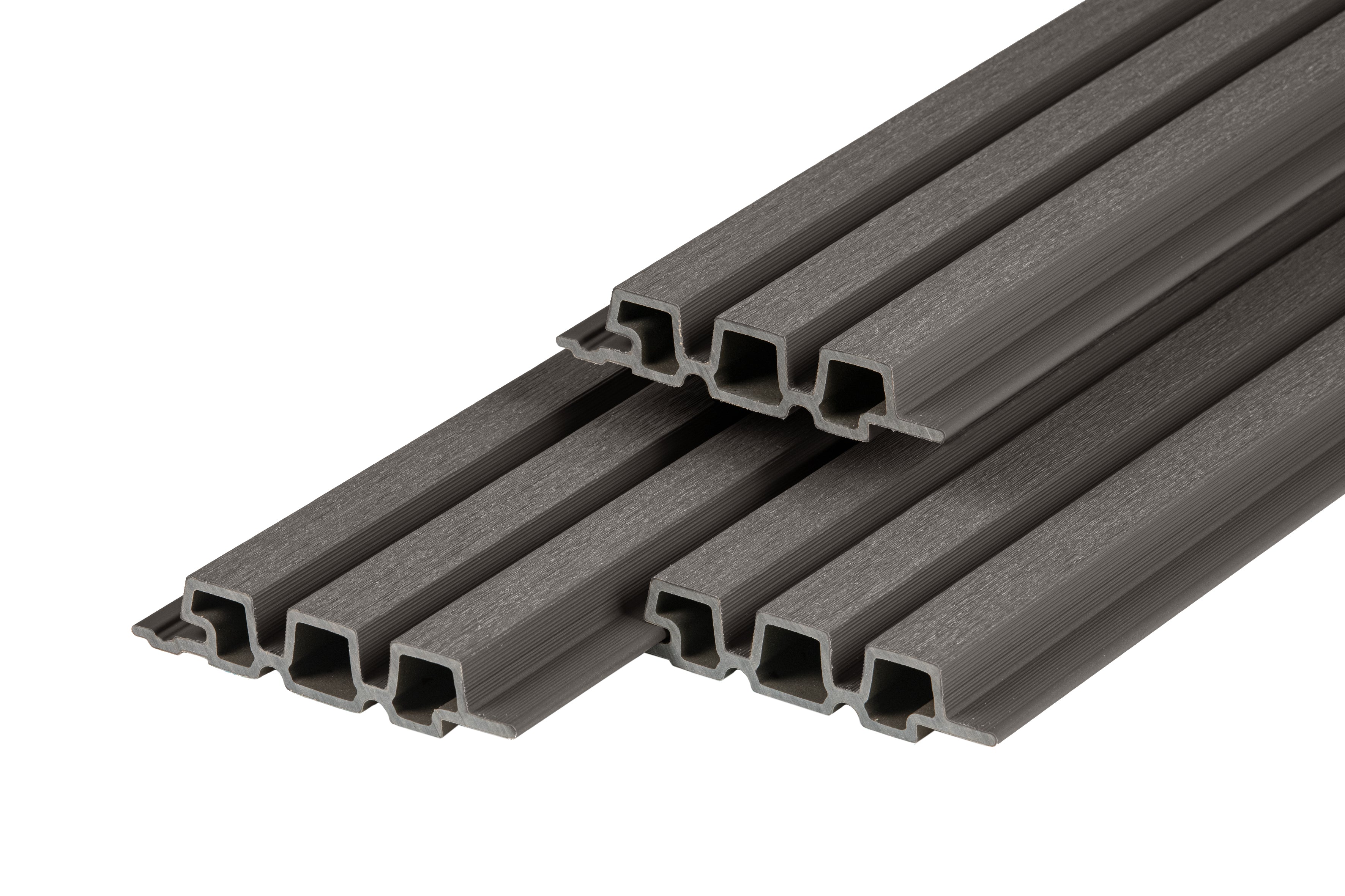 PuraTech 30 composiet triple profiel 3,3 x 17,0 x 390 cm, dark grey, fijne houtnerf