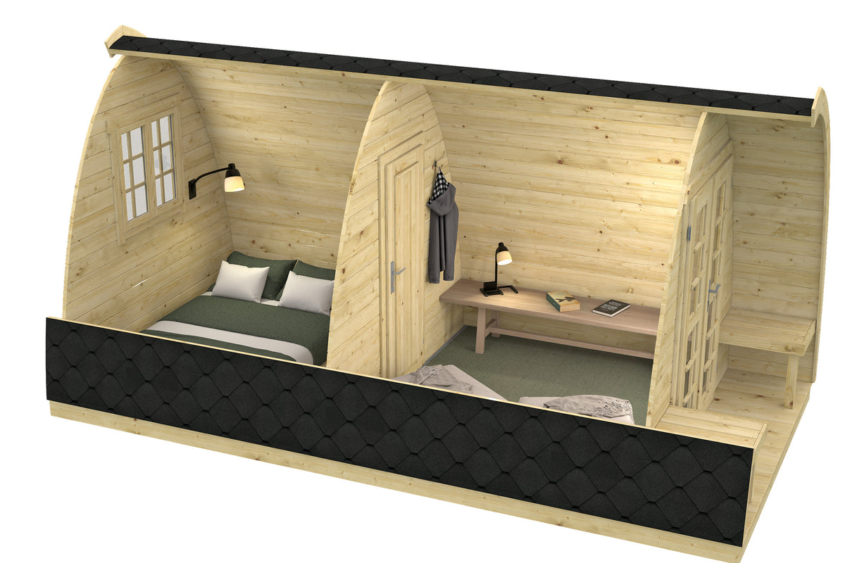 Camping POD 480 | 28 mm | vuren onbehandeld