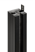 PuraFence aluminium paal incl. paalkap 7,5 x 7,5 x 250 cm, zwart
