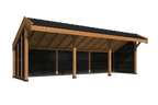 DHZ Kapschuur Boekelo Douglas 900 x 250 cm zwart geïmpregneerd