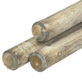 Grenen pallisade Ø 10,0 x 500 cm, groen geïmpregneerd, rond gefreesd, gekruind