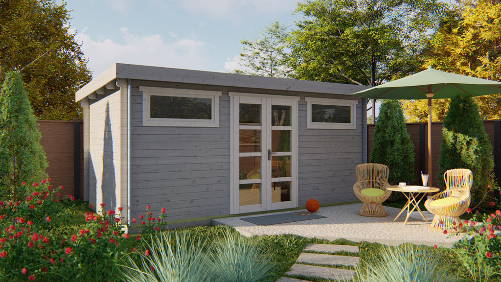 Blokhut - Tuinhuis Zerja | 28 mm | honinggeel geïmpregneerd