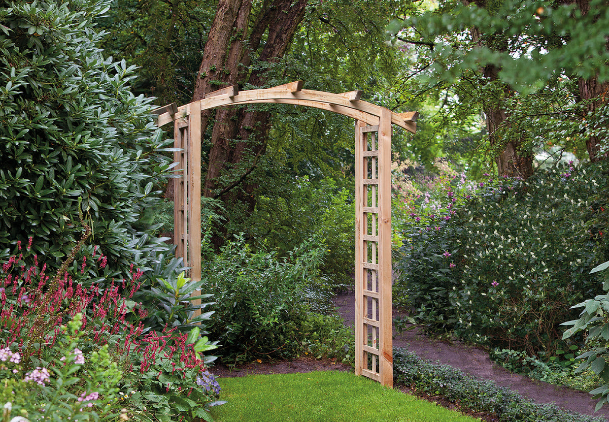 Pergolaset Tove, getoogd, groen geïmpregneerd grenen, B120 x D50 x H220 cm