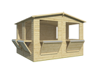 Kiosk Moose | 16mm | vuren onbehandeld | 300 x 300 cm | incl. vloer