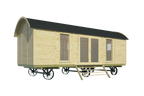Circuswagen Dan | 19mm | vuren onbehandeld | 328 x 720 cm | excl. onderstel, deuren, en ramen