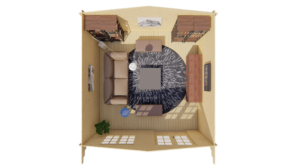 Blokhut - Tuinhuis Salamanca | 34 mm | vuren Red Class Wood geïmpregneerd