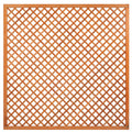 Trellis met lijst, diagonale lamellen hardhout kunstmatig gedroogd H180 x B180 cm