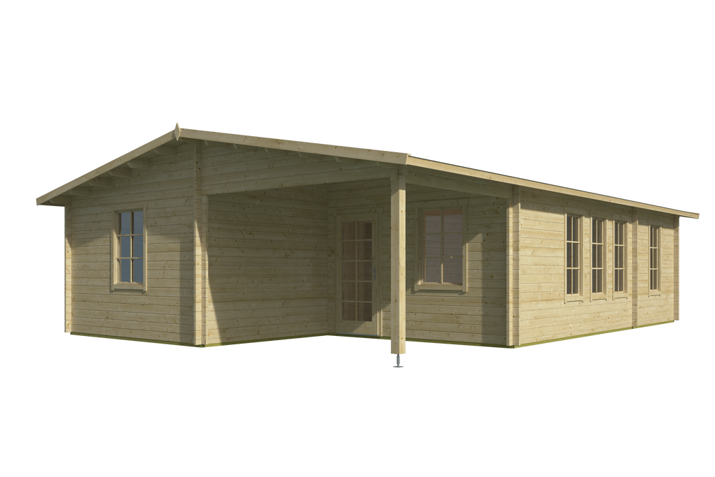 Blokhut - Tuinhuis Formigal | 70 mm | vuren bruin geïmpregneerd