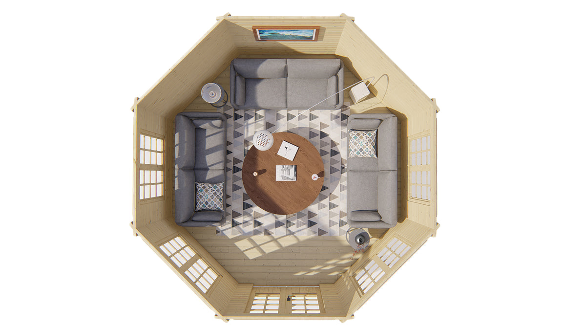 Blokhut - Tuinhuis Lynn | 44 mm | vuren Red Class Wood geïmpregneerd