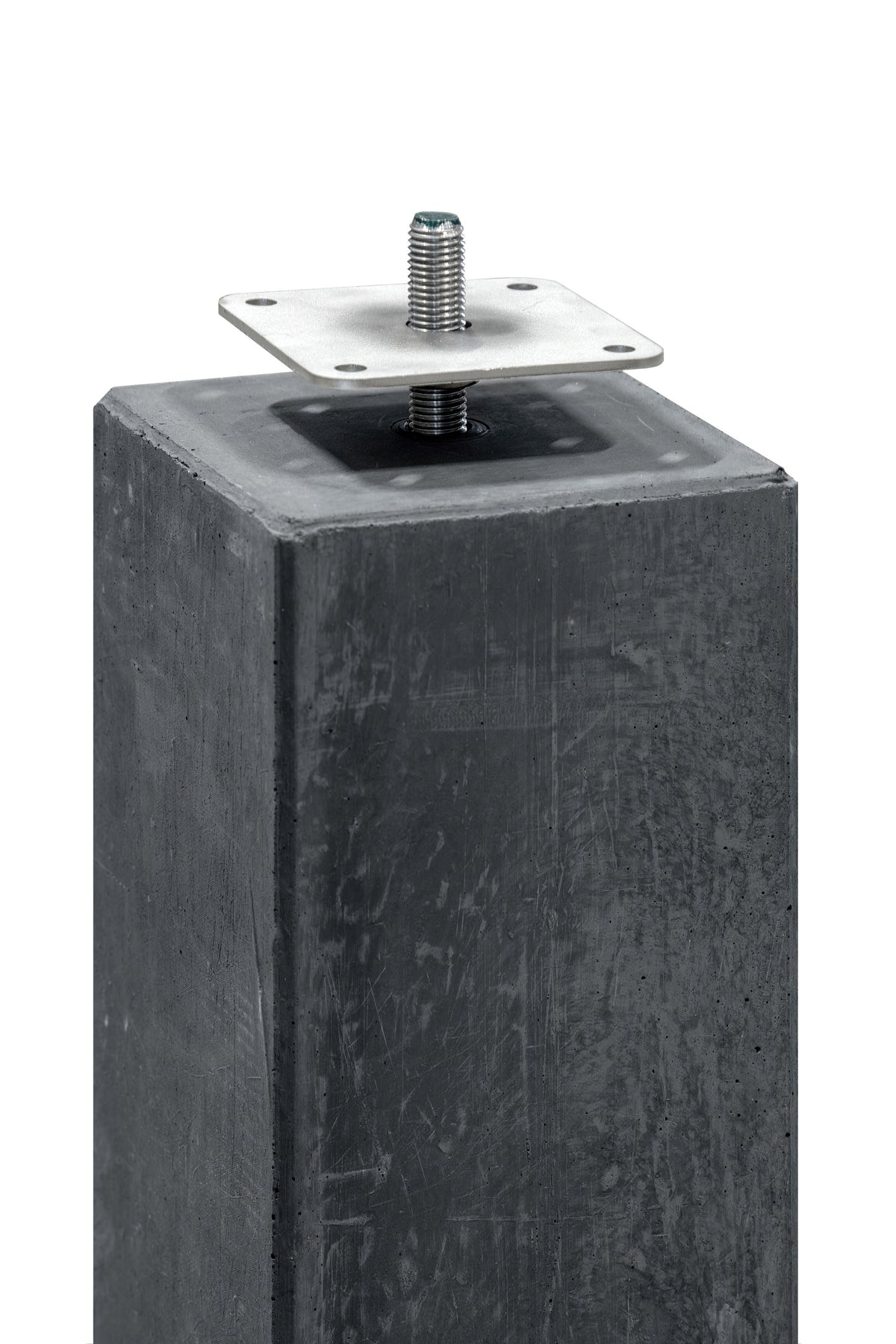 Berton© betonpoer 14,0 x 14,0 x 60,0 cm, antraciet, M16-bus, kleine velling