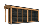 DHZ Kapschuur Goor Douglas 600 x 300 cm zwart geïmpregneerd