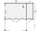 Blokhut - Tuinhuis Coventry | 58 mm | vuren Red Class Wood geïmpregneerd