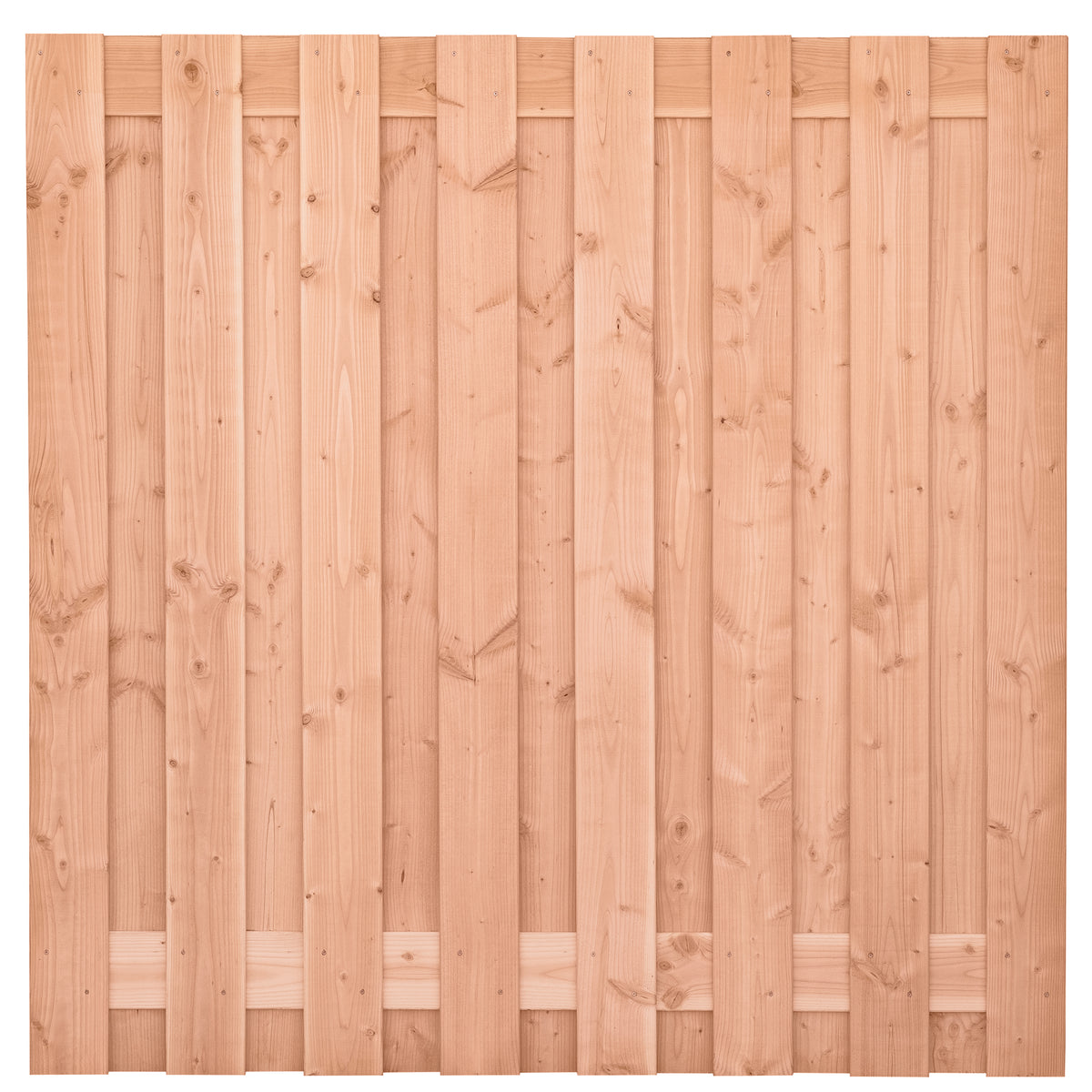 Tuinscherm Zillertal, douglas, RVS-geschroefd, 17-planks (15+2) 180 x 180 cm