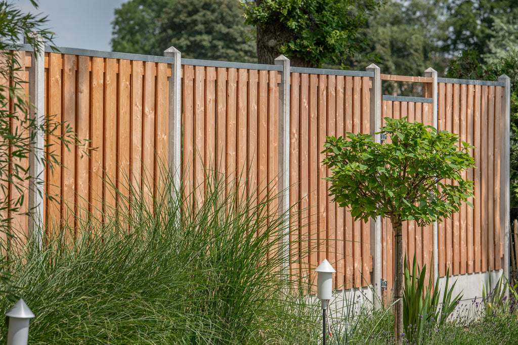 Tuinscherm Casablanca, Red Class Wood geïmpregneerd ME vuren, RVS-geschroefd, 21-planks (19+2) 180 x 180 cm