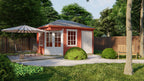 Blokhut - Tuinhuis Agnes | 44 mm | vuren grijs geïmpregneerd