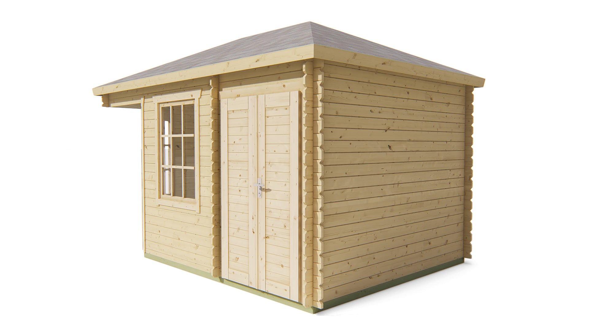 Blokhut - Tuinhuis Agnes | 44 mm | vuren groen geïmpregneerd