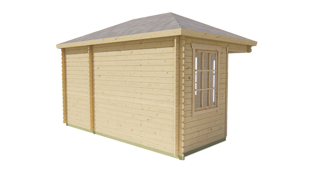 Blokhut - Tuinhuis Agnes | 44 mm | vuren bruin geïmpregneerd
