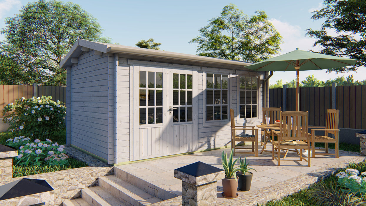 Blokhut - Tuinhuis Aiste | 40 mm | vuren Red Class Wood geïmpregneerd