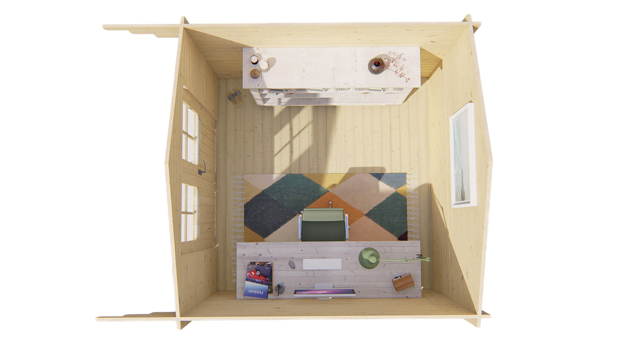 Blokhut - Tuinhuis Albacete | 34 mm | vuren Red Class Wood geïmpregneerd