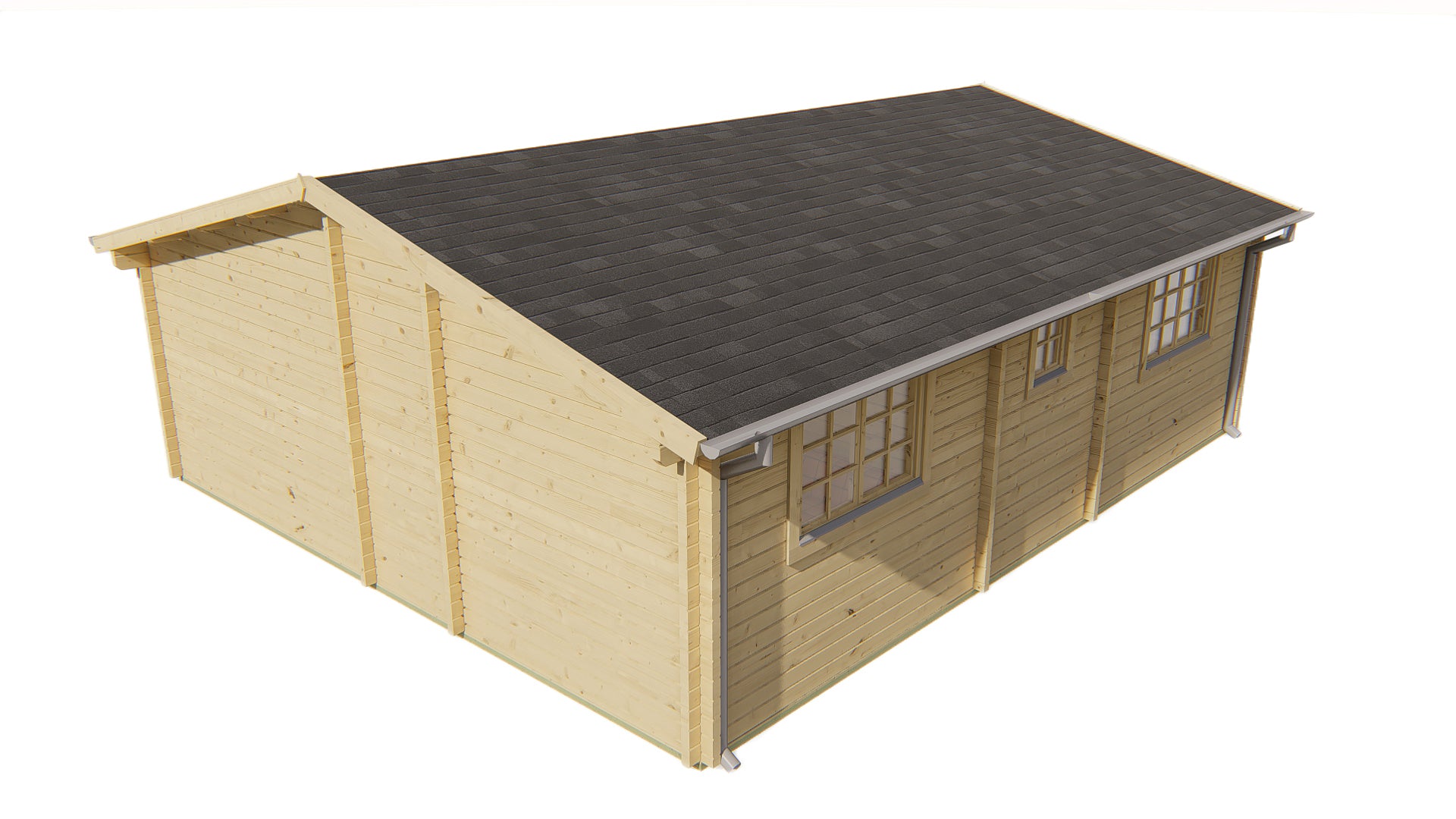 Blokhut - Tuinhuis Ardee | 70 mm | vuren grijs geïmpregneerd