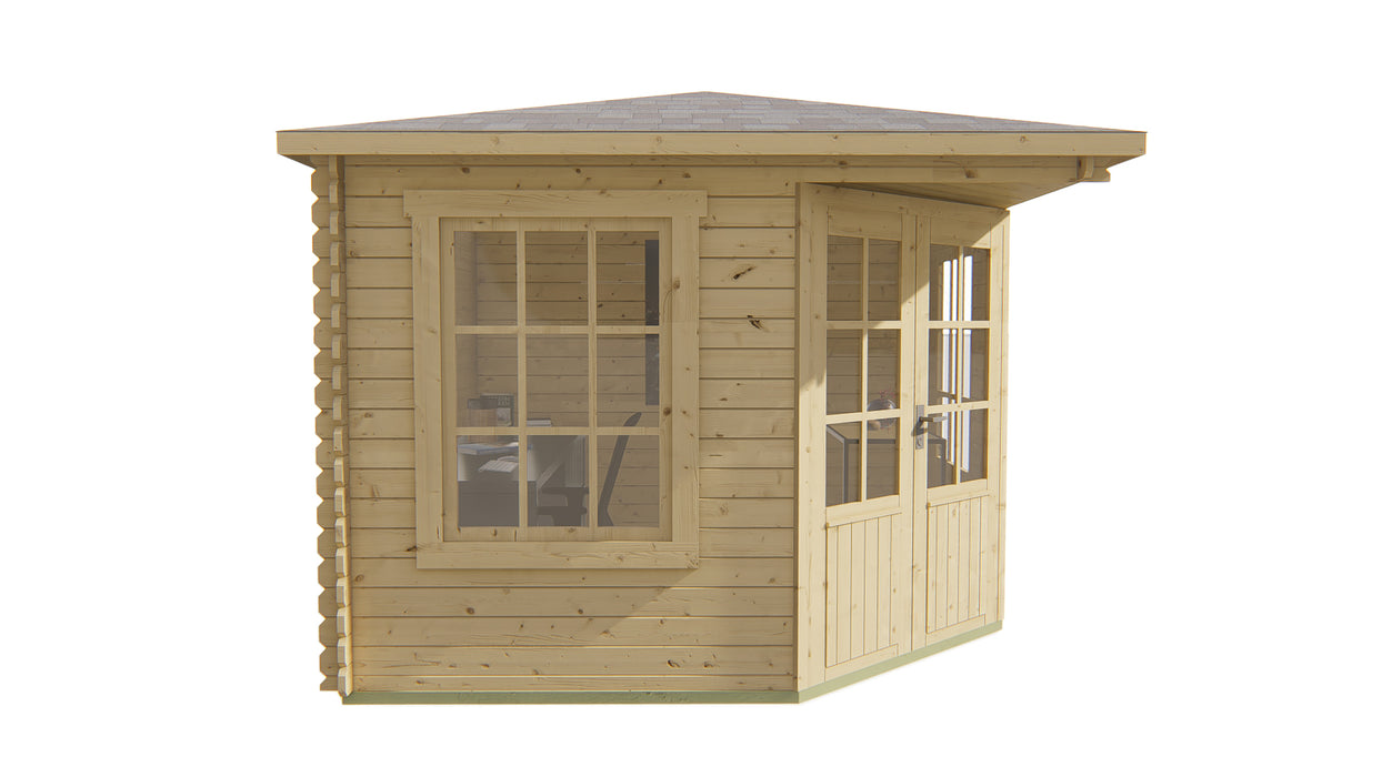 Blokhut - Tuinhuis Asmund | 28 mm | vuren Red Class Wood geïmpregneerd