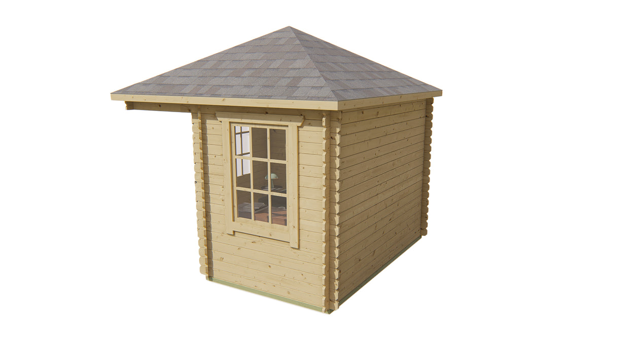 Blokhut - Tuinhuis Asmund | 28 mm | vuren Red Class Wood geïmpregneerd