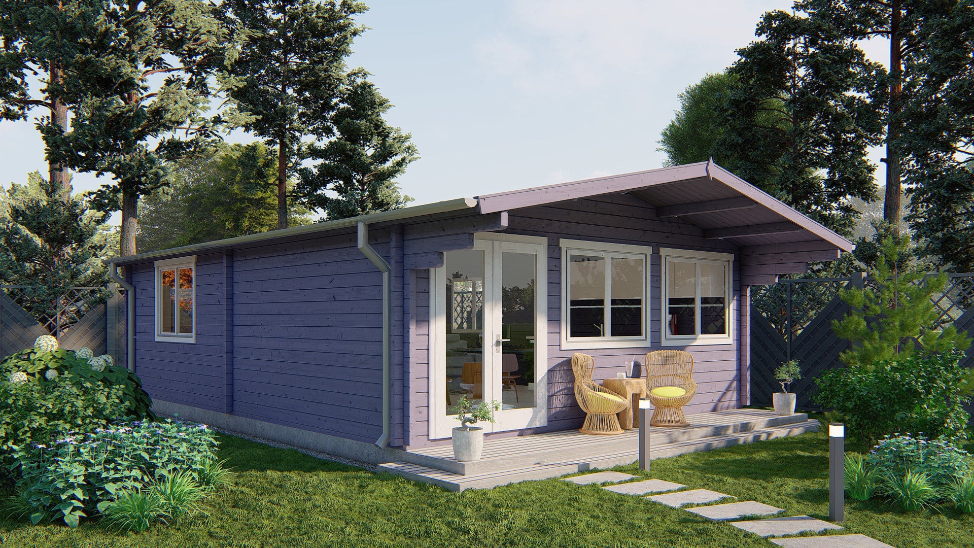 Blokhut - Tuinhuis Ballyragget | 70 mm | vuren bruin geïmpregneerd