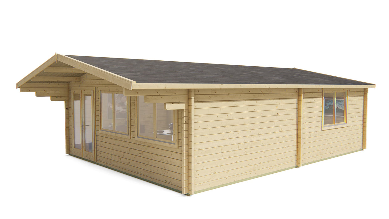 Blokhut - Tuinhuis Ballyragget | 70 mm | vuren groen geïmpregneerd