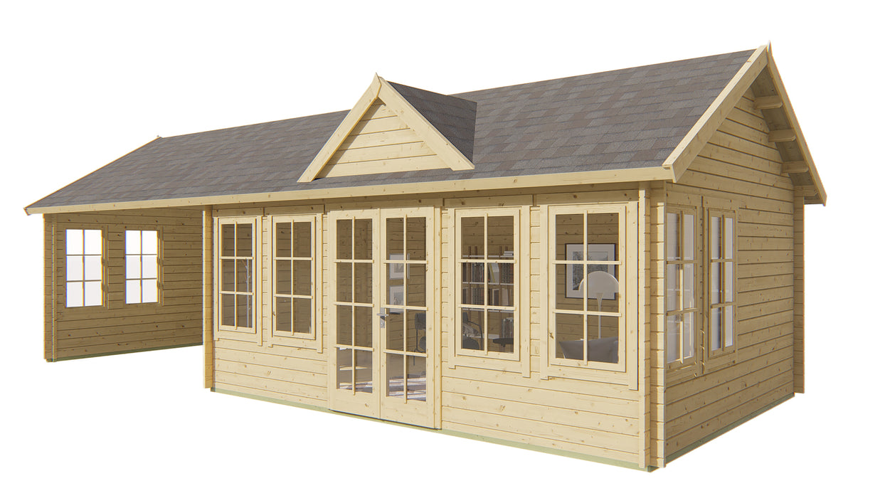 Blokhut - Tuinhuis Big Ben | 70 mm | vuren Red Class Wood geïmpregneerd