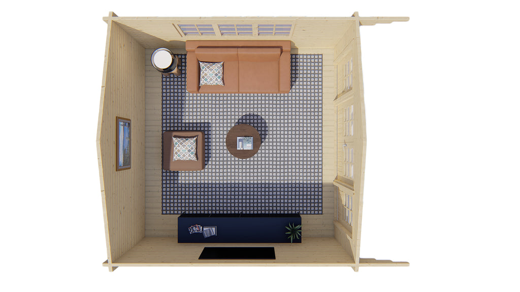 Blokhut - Tuinhuis Blackpool | 58 mm | vuren onbehandeld
