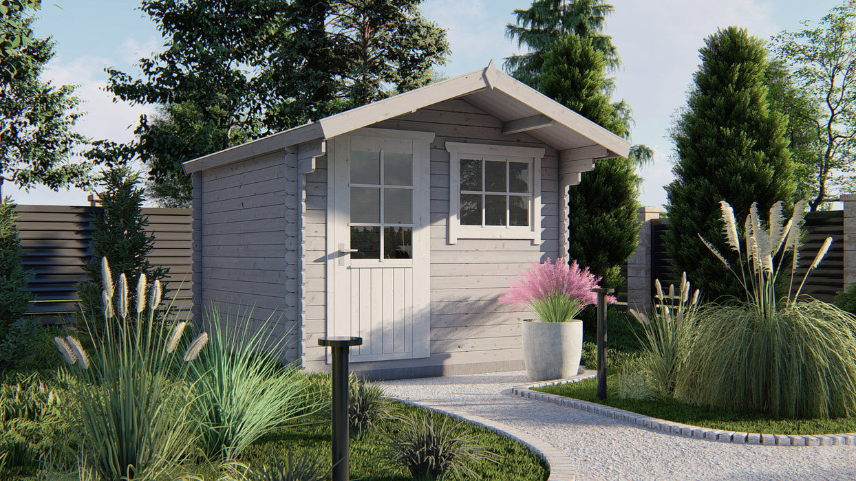 Blokhut - Tuinhuis Bo | 28 mm | vuren groen geïmpregneerd