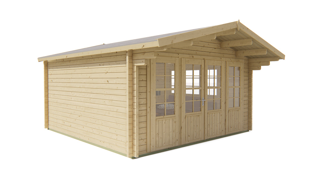 Blokhut - Tuinhuis Blackpool | 58 mm | vuren bruin geïmpregneerd