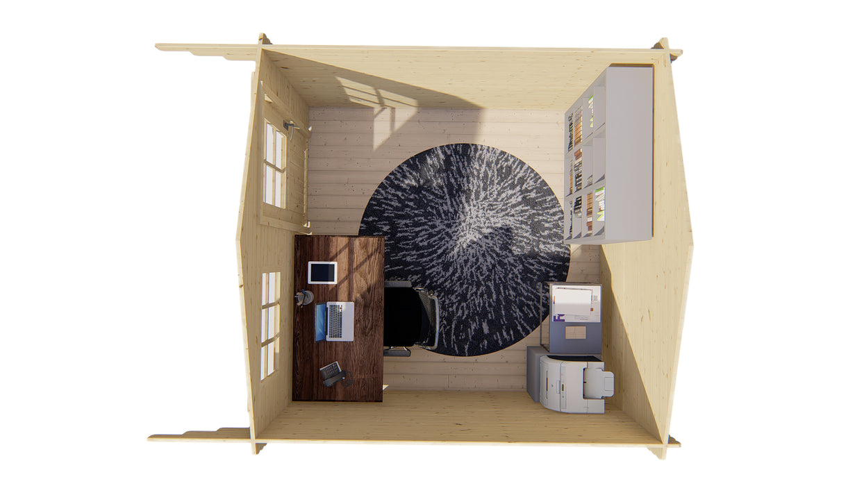 Blokhut - Tuinhuis Bo | 28 mm | vuren groen geïmpregneerd